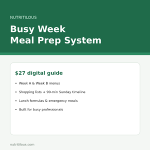 Busy Week Meal Prep System digital guide cover